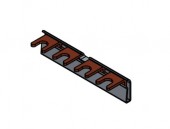 Bus bar 4-pole with insulation