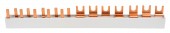 Busbar, 1xRCCB 4-pole, 1 MCB 3-pole, 5 MCB 1+N/1 MW, 12MW