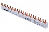 Busbar, 1xRCCB 4-pole, 4xSPD, 1xMCB 3+N, 12MW, 10mm2