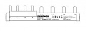 Busbar Pin Version, 4-pole, 16mm², adapter form