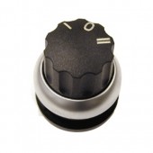 Buton selector I-0-II cu revenire negru