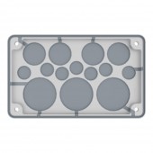Cable entry gland plate, IP55, 7xØ3-20, 4xØ3-32, 3xØ3-50mm