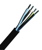 Cablu cu izol. si manta din cauciuc H05RR-F 3 G 2,5 negru