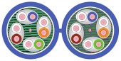 Cablu F/FTP Cat.6a,2x(4x2xAWG23/1),500MHz,LS0H3,Dca,albastru