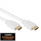 Cablu HDMI 1.4, 2x HDMI19 tip A tata, Aur, Alb, 10m