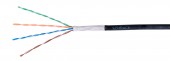 Cablu U/UTP Cat.5e, 4x2xAWG24/1, PE, de exterior, negru