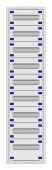 Cadru montaj compl. 1-28UV, 9 sine, plastr.plastic