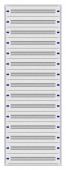 Cadru montaj compl. 3-45UV, 15 sine, plastr.plastic