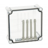 Capac 190x190x80 inalt transparent cu suruburi cu cap normal