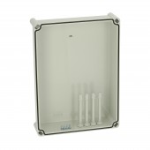 Capac 380x280x80 inalt gri cu suruburi cu cap normal