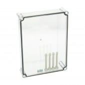 Capac 380x280x80 inalt transp. cu suruburi cu cap normal