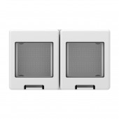 Carcasa cu perete spate 2x2M, PT, IP55, alb