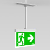 C.il. Siguranta AM alb, LED, incastrat suspendat