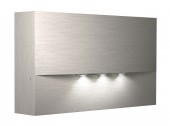 C.il.sig. WAF inox look 3x1W ERT-LED 230V