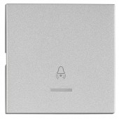 Clapeta cu fereastra control transp, simb sonerie, argintiu