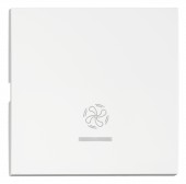Clapeta cu fereastra de control transp, simbol ventilat, alb