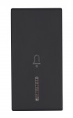 Clapeta cu indicator transp., cu simbol CLOPOTEL, 1M, negru