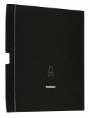 Clapeta cu indicator trnsp. si simbol clopotel, S55, negru