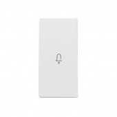 Clapeta cu simbol CLOPOTEL, 1M, alb