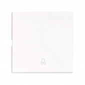 Clapeta cu simbol sonerie, alb, S 55