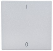 Clapeta simpla cu simbol I/0, argintie