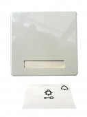 Clapeta simpla, inscriptionabil, alb