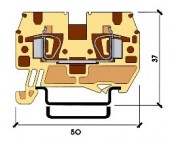 Clema de nul, conex. elastica, HMM.2, albastru, 0,2-2,5 mm²