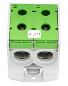 Clema dubla (2*1p) Al-Cu, verde, 300mmp / 240mmp cu pin