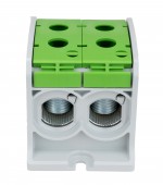Clema dubla Al-Cu,1 p. verde, 185mmp / 150mmp cu pin