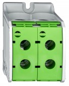 Clema dubla Al-Cu,1 p. verde, 185mmp / 150mmp cu pin