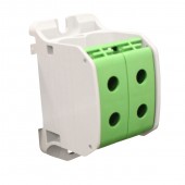 Clema dubla Al-Cu,1 p. verde, 50mmp / 35mmp cu pin