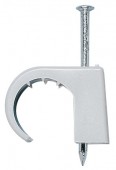 Clema fixare cablu D=7-12mm, cui de otel 2.0x25mm (100buc)