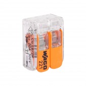 Clema legatura 2 conductoare FY/MYF 0,2-4mm² – WAGO | 221-412