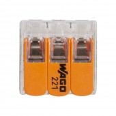 Clema legatura 3 conductoare FY/MYF 0,2-4mm² – WAGO | 221-413