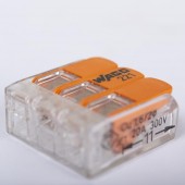 Clema legatura 3 conductoare FY/MYF 0,2-4mm² – WAGO | 221-413