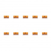 Clema legatura 5 conductoare FY/MYF 0,2-4 mm², set 10 buc – WAGO | 221-415