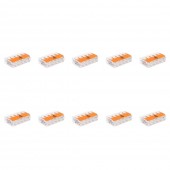 Clema legatura 5 conductoare FY/MYF 0,2-4 mm², set 10 buc – WAGO | 221-415