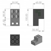 Cleme tunel 4x95-240mm² pt. MX4, 800-1250A, 1buc