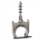Clip cu bolt fixare AKS, HF, UV resistant, light grey