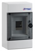 Cofret aparent, 4 UH, 1 rand, usa transparenta, IP40