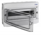 Cofret mural, 1rand, 18 UH (module), transparent IP65