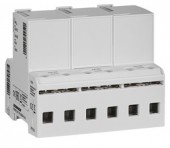 Comb. arrester 3+0 TNC,ClassI+II(B+C),300V,25kA+RC,pluggable