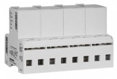 Comb. arrester 3+1 TT/TNS, ClassI+II(B+C), 300V, 25kA+RC