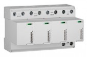 Comb. arrester 4+0 TNS,ClassI+II(B+C), 300V,25kA, pluggable