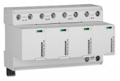 Comb. arrester 4+0 TNS,ClassI+II(B+C),300V,25kA+RC,pluggable