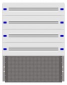 Combination Distributor Modular chassis 640mm 18HU, complete