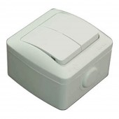 Comutator aplicat 10A IP54 gri PT Eva - ELBI