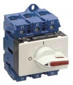 Comutator modular 0-1, gri, 3-poli, 40A, 15kW