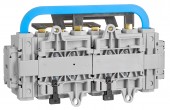 Comutator R-0-G, 4P, 125A, Modular, IP40, cont. aux. inc
