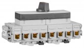 Comutator R-0-G, 4P, 125A, Modular, IP40, cont. aux. inc